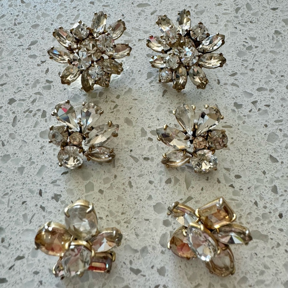 J.Crew earrings, 3 pairs